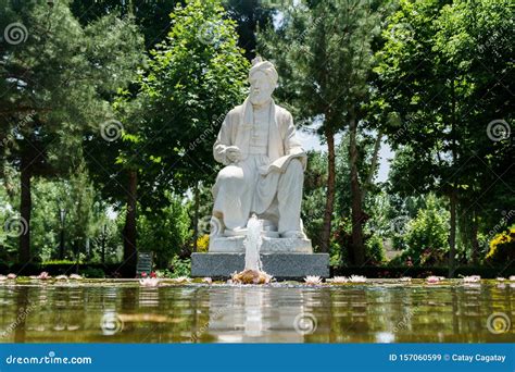 Statue of Ferdowsi Inside the Garden of Ferdowsi Mausoleum in Mashad ...