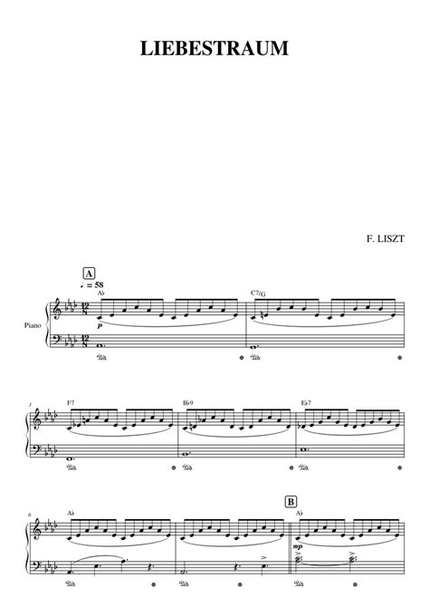 LIEBESTRAUM Sheet music for Piano (Solo) | Musescore.com