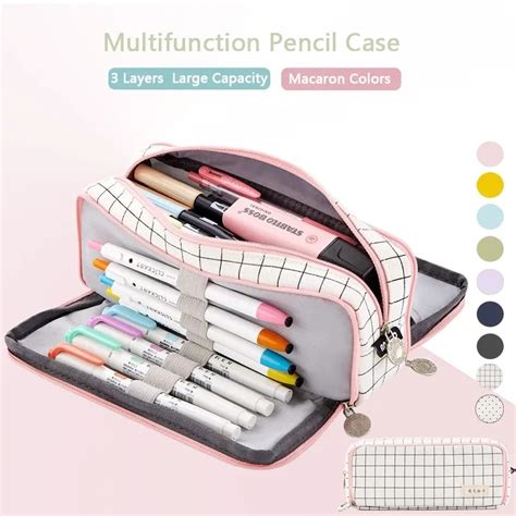 Kawaii Pencil Case Large Capacity Storage Bag Organizer Office Student