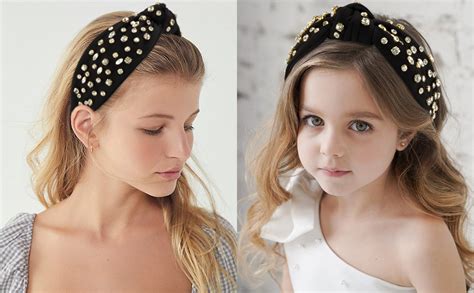 Amazon Atoden Black Headband Rhinestone Knotted Headband Womens