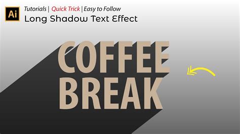 Long Shadow Text Effect Adobe Illustrator Tutorial Youtube