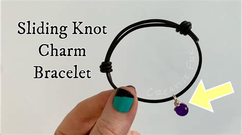 Sliding Knot Charm Bracelet How To Make A Simple Bracelet Youtube