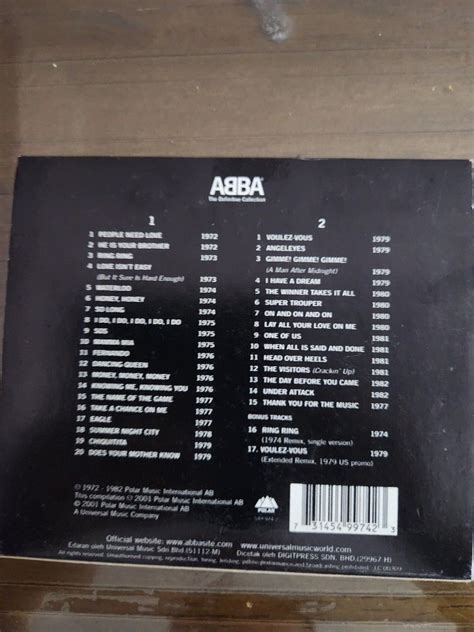 Abba The Definitive Collection Remastering Album Hobbies Toys Music