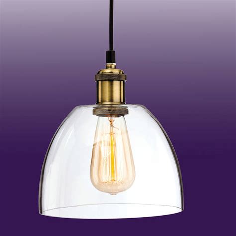 Empire Pendant Antique Brass With Clear Glass Firstlight 4876ab