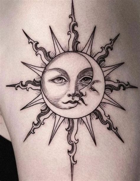 Meaningful And Beautiful Sun And Moon Tattoos Artofit