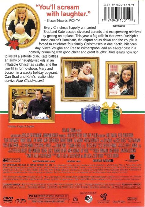 Four Christmases Vince Vaughn Reese Witherspoon Dvd Ws Fs Free