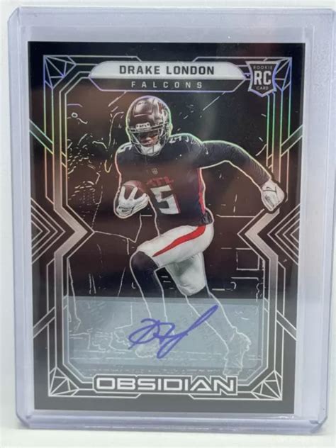 DRAKE LONDON ROOKIE Auto 199 2022 Panini Obsidian Football No 112 22