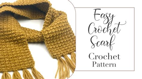 Easy Crochet Scarf Pattern Tutorial YouTube