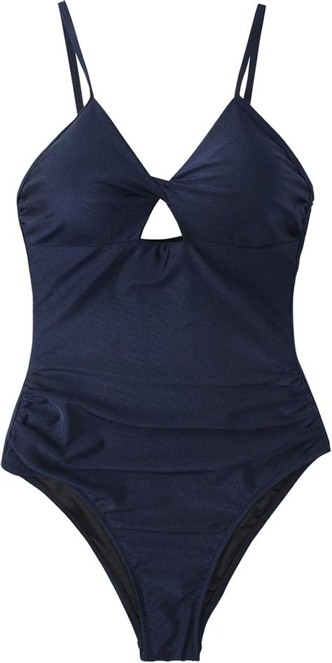 Cupshe Damen Badeanzug Twist Raffung Triangel Monokini Bauchweg