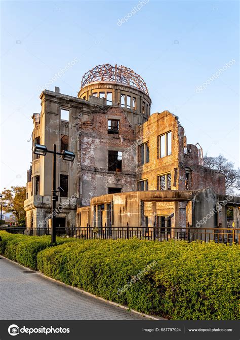 Atomic Bomb Dome Sunset Part Hiroshima Peace Memorial Park Hiroshima ...