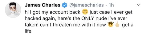 James Charles Leaks His Nude Picture After Getting Hacked Entertainment News Gaga Daily