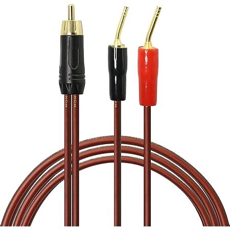 XMSJSIY Banana Plug To RCA Phono Banana Speaker Cable Speaker Wire RCA