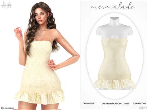 The Sims Resource Bandeau Bodycon Dress MC575