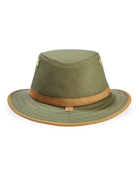 Tilley Twc7 Outback Waxed Cotton Hat Greentan