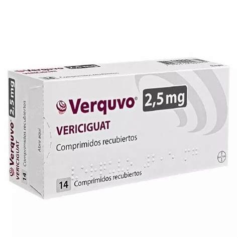 Vericiguat Film Coated Tablets Verquvo 25mg Packaging Size 14 Tablet