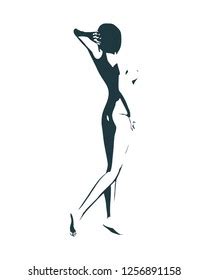 Beautiful Sexy Lady Pretty Naked Woman Stock Vector Royalty Free Shutterstock