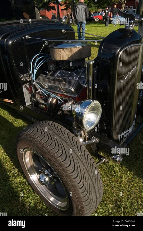 Hot Rod Ford Car Cars Small Block Chevt V8 Engine Rods Hotrod Hotrods Stock Photo Alamy