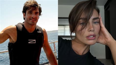 Carlos Sainz Jr Pillado Junto A La Modelo Rebecca Donaldson Tras Su