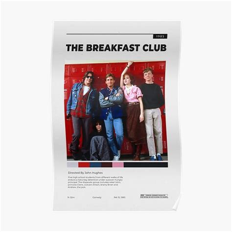 "The breakfast club movie poster 1985, comedy" Poster for Sale by ...