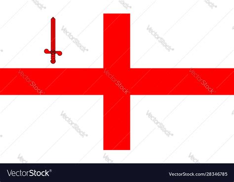 Flag of the city london Royalty Free Vector Image