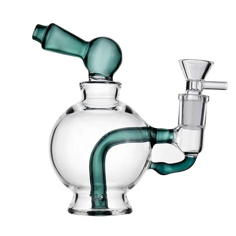 6 Inches Bent Type Hookah Dab Rig With Ball Shape And Diffused Downstem Percolator And 14mm