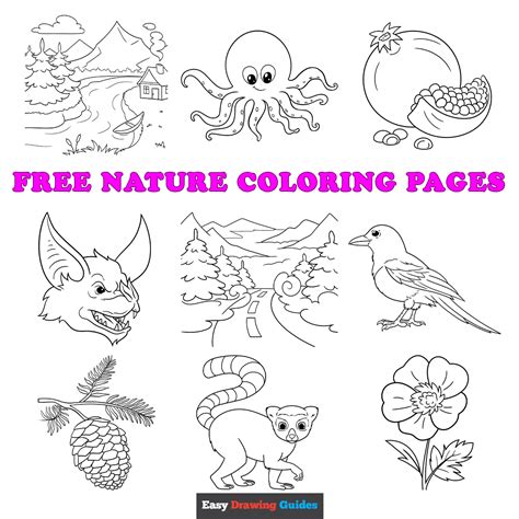 Free Printable Nature Coloring Pages for Kids