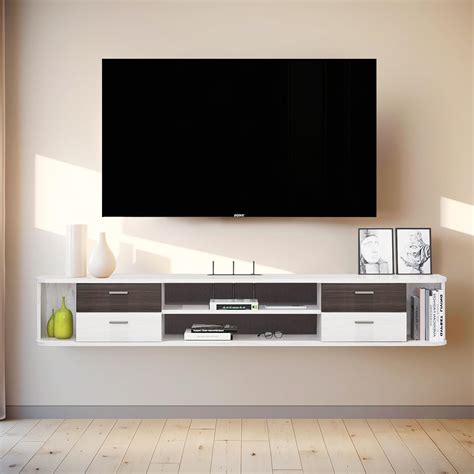 Pmnianhua Floating Tv Stand With 4 Drawers55 Wall Mounted Tv Console