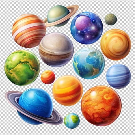 The biggest and most colorful cartoon planets pack | Premium AI ...