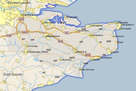deal map street  road maps  kent england uk kent england