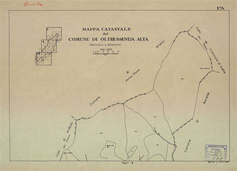 N Mappe Catastali D Italia Provincia Di Bergamo Foglio A