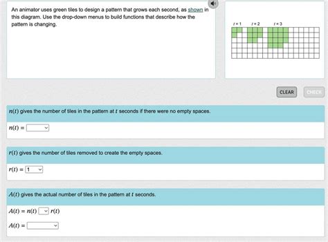 An Animator Uses Green Tiles To Design A Pattern That Grows Each Second