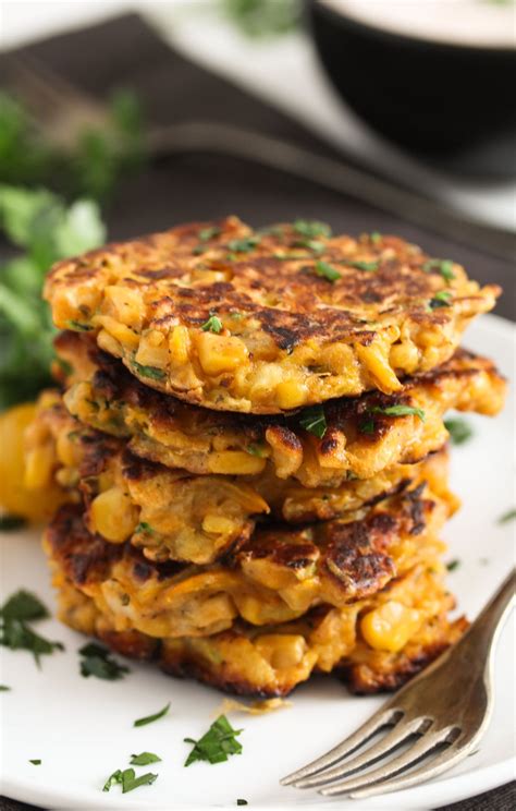 simple corn and zucchini fritters 9