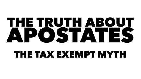 The Truth About Apostates Chapter 4 The Tax Exempt Myth Ryan