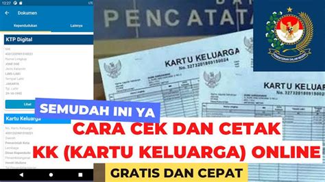 Tak Perlu Ke Kantor Dukcapil 3 Cara Praktis Cek Nomor Kartu Keluarga