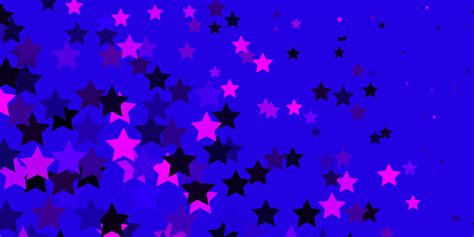 Dark Purple vector template with neon stars. 12246777 Vector Art at ...