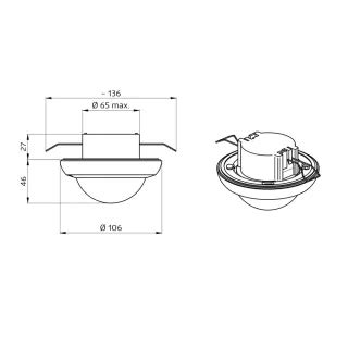 Decken BMS DALI 2 Multisensor PD4N BMS DALI 2 B E G Brück Electronic