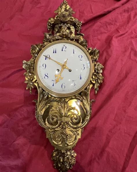 Cartel D Applique En Bronze Dor Style Louis Xvi Napoleon Iii Pendule