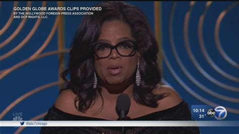 Oprah Winfrey S Golden Globes Speech Sparks Presidential Speculation Abc7 Chicago