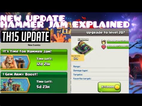 New Update Th Hammer Jam Event Coc Explained Realtime Youtube Live