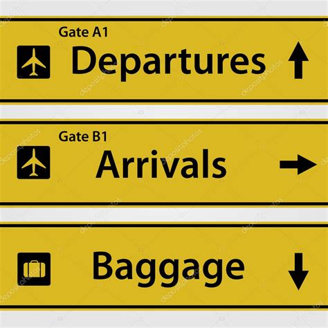 Airport Signs Vector