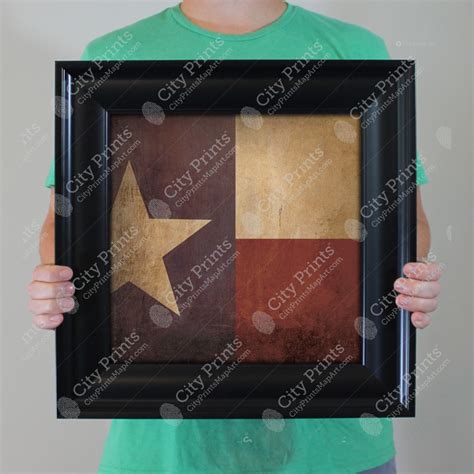 Texas Flag Art - City Prints