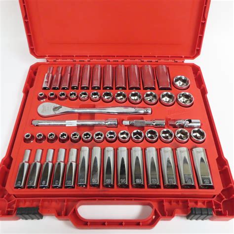 Milwaukee Piece Drive Sae Metric Socket Ratchet Set