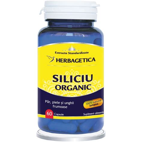 Supliment Alimentar Siliciu Organic Herbagetica 60 Capsule Emagro