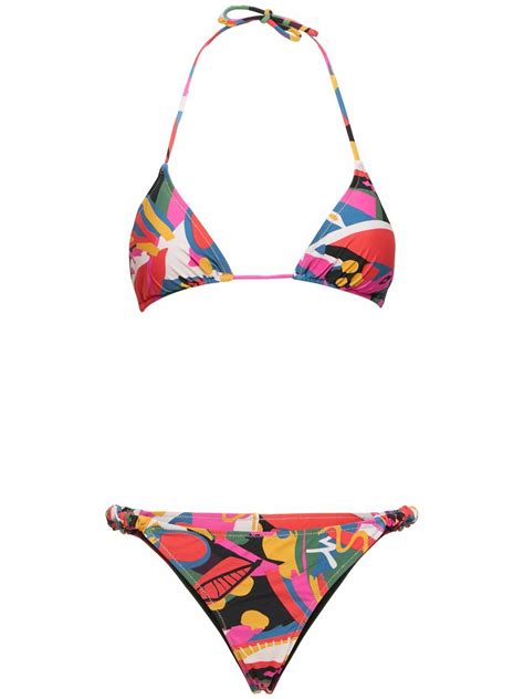 REINA OLGA Scrunchie Triangle Bikini Set Reina Olga