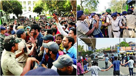 Cbse Ssc Students Hold Protest Clash With Delhi Police