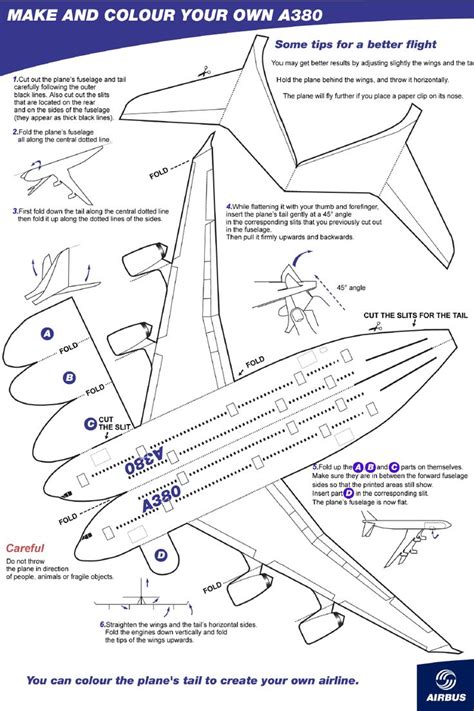 Paper Plane Glider Airbus A 380 Paper Aircraft Paper Airplane Models Paper Airplanes