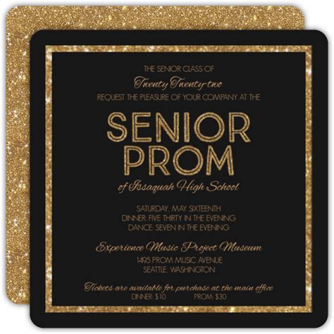 Hollywood Themed Prom Invitations | PurpleTrail