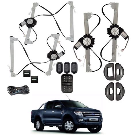 Kit Vidro Eletrico Novo Ford Ranger 2013 2014 2015 4 Portas Frete grátis