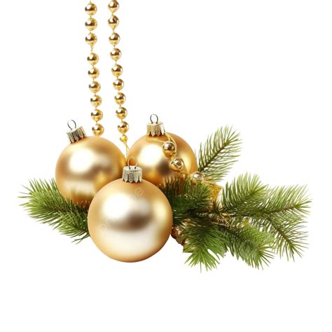 Festive Composition Of Fir Branches And Golden Christmas Balls