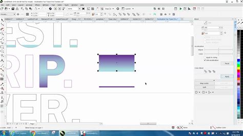 Corel Draw Tips Tricks Blend Color Inside A Text Part Youtube